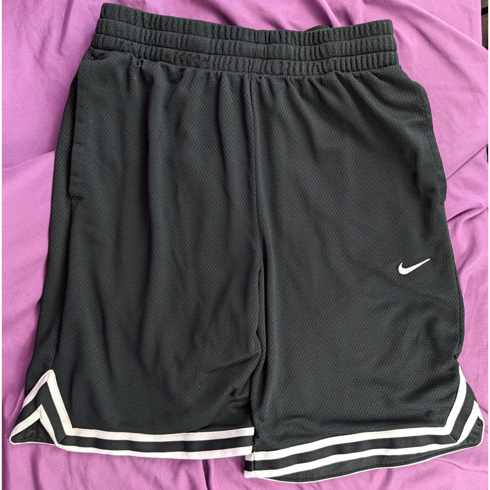 Nike XL PS Dri-FIT DNA Basketball Shorts Black White DH7160-010 pockets